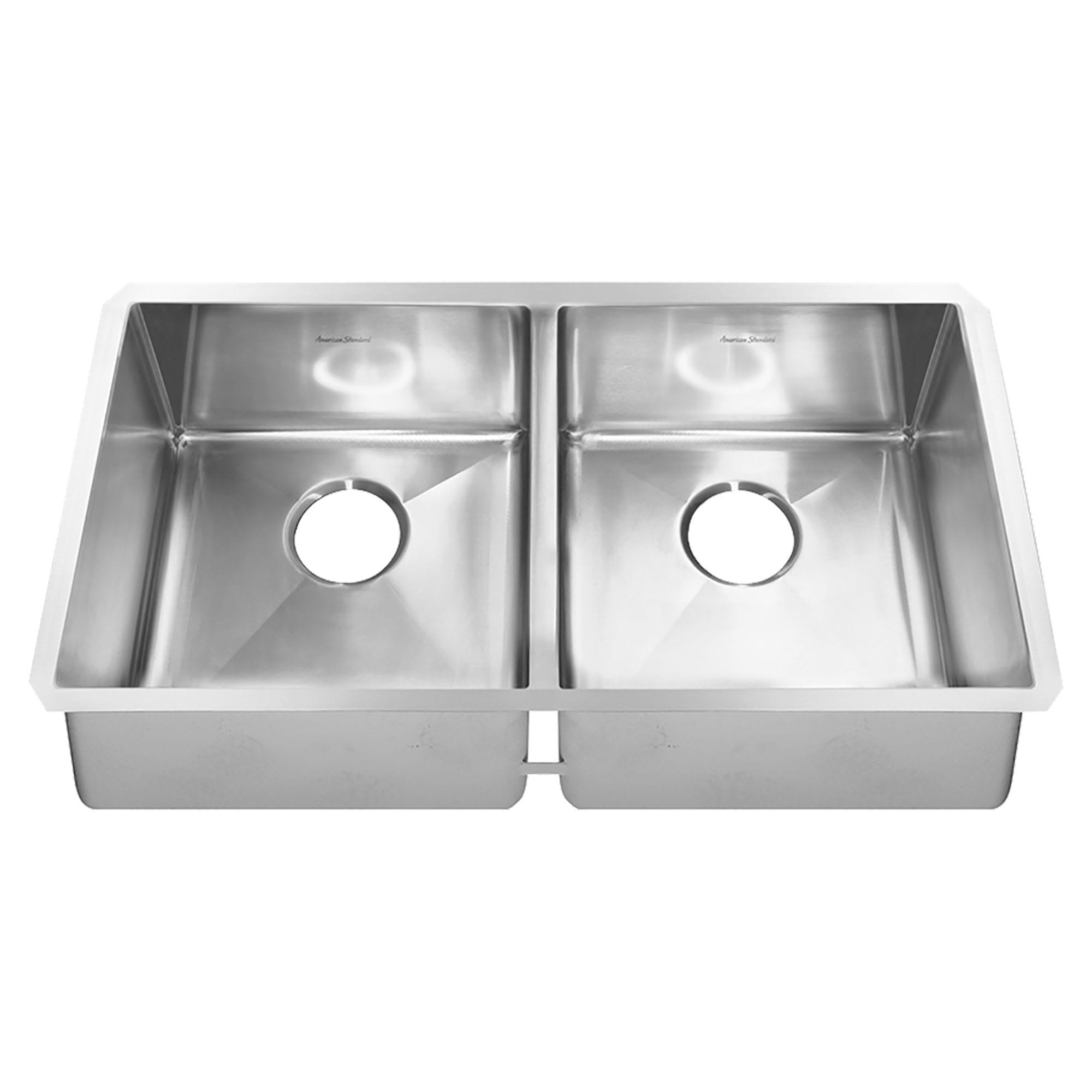 Évier de cuisine Pekoe en acier inoxydable à cuve double, à montage sous plan, 35 x 18 po